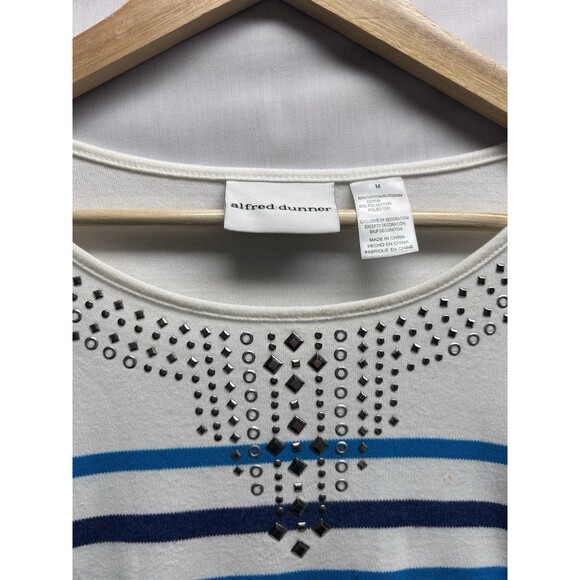 Alfred Dunner Women’s 14 Teal Blue 3 Piece Velour Track Suit Bling Granny Core - Picture 3 of 16